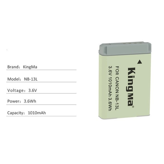 KingMa NB-13L Li-Ion Battery (For Canon G1X G5X G7X G7X G9X SX720 SX620 II III)