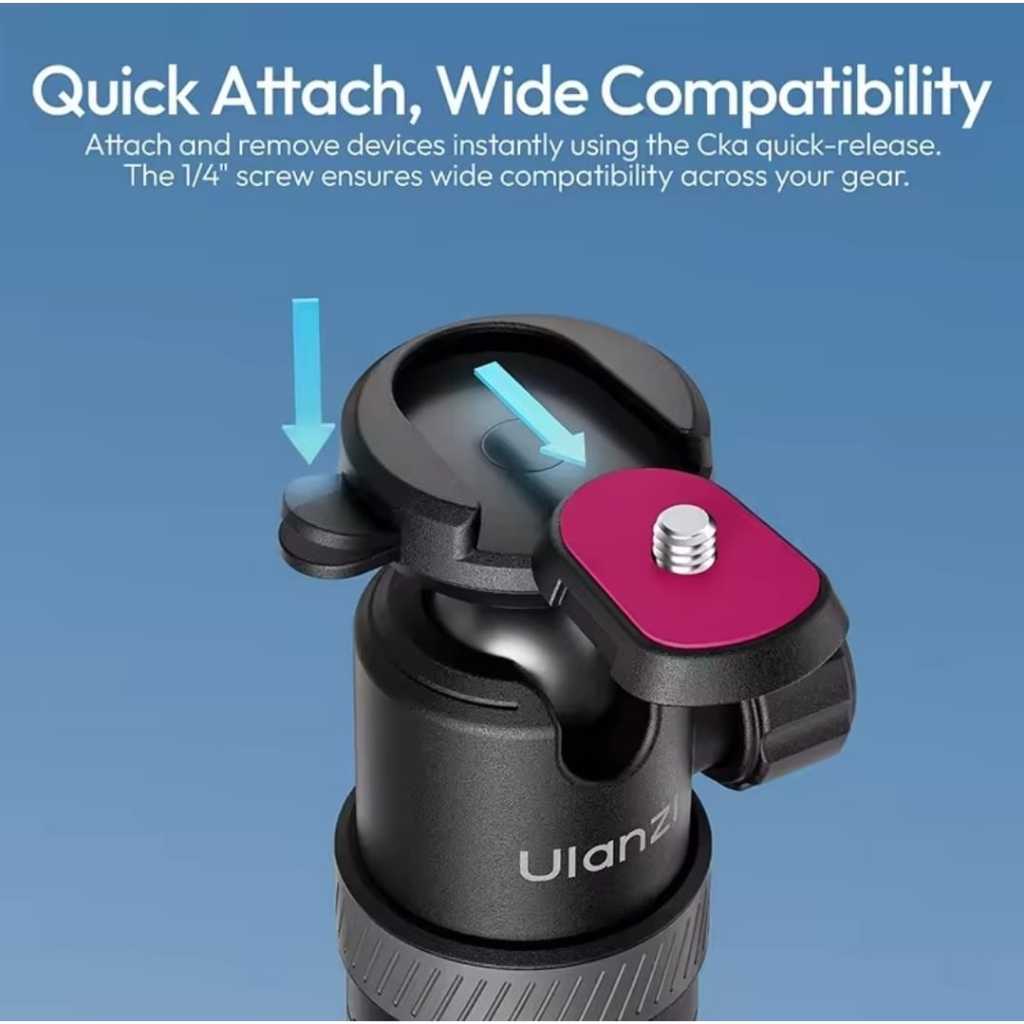 Ulanzi TT24 Cka Quick Release Selfie Stick for Action Camera and Compact Camera (S044)