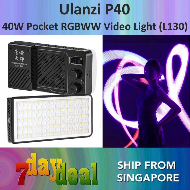 Ulanzi P40 40W Pocket RGBWW Video Light (L130)