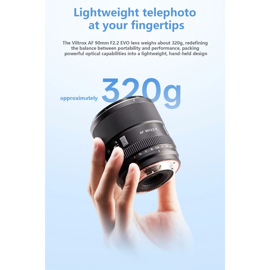 Viltrox AF 90mm F/2.2 EVO APS-C Lens (Fujifilm X / Nikon Z / Sony E Mount)
