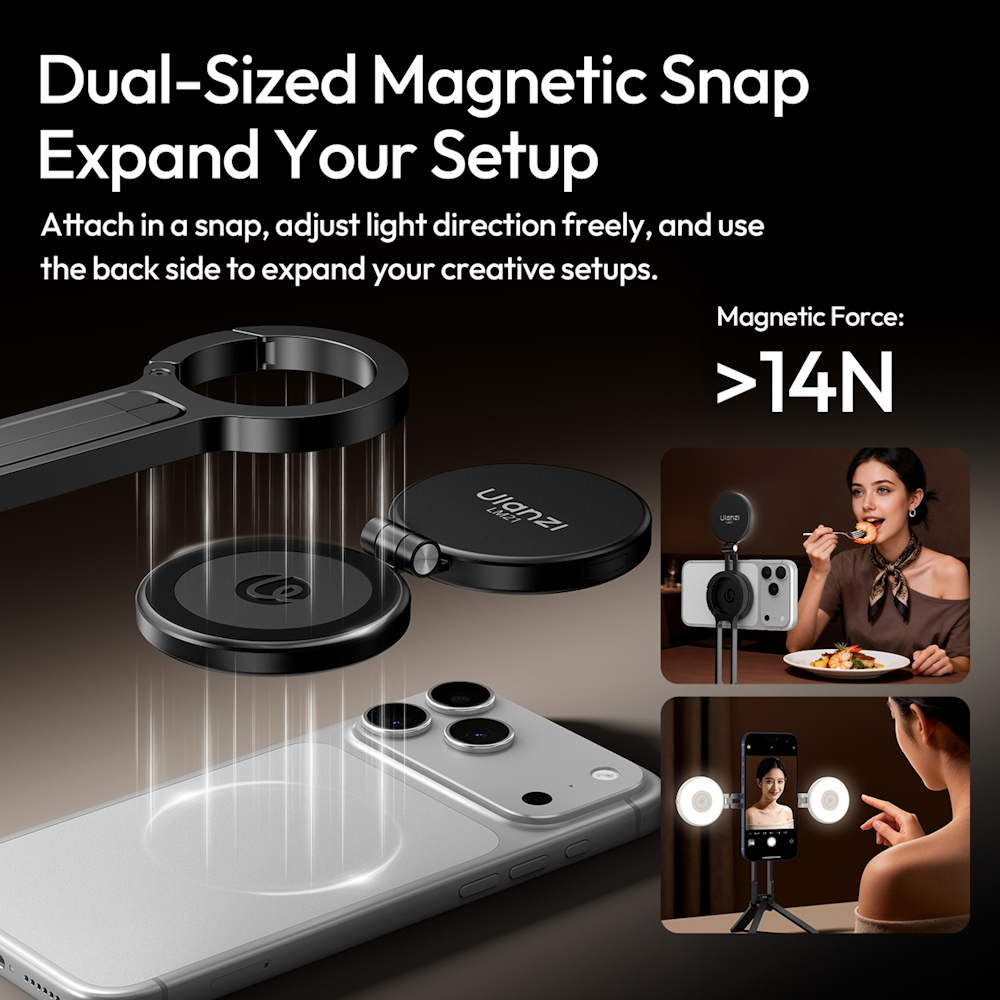 Ulanzi LM21 Magnetic Fill Light (Black L236 / White L237)