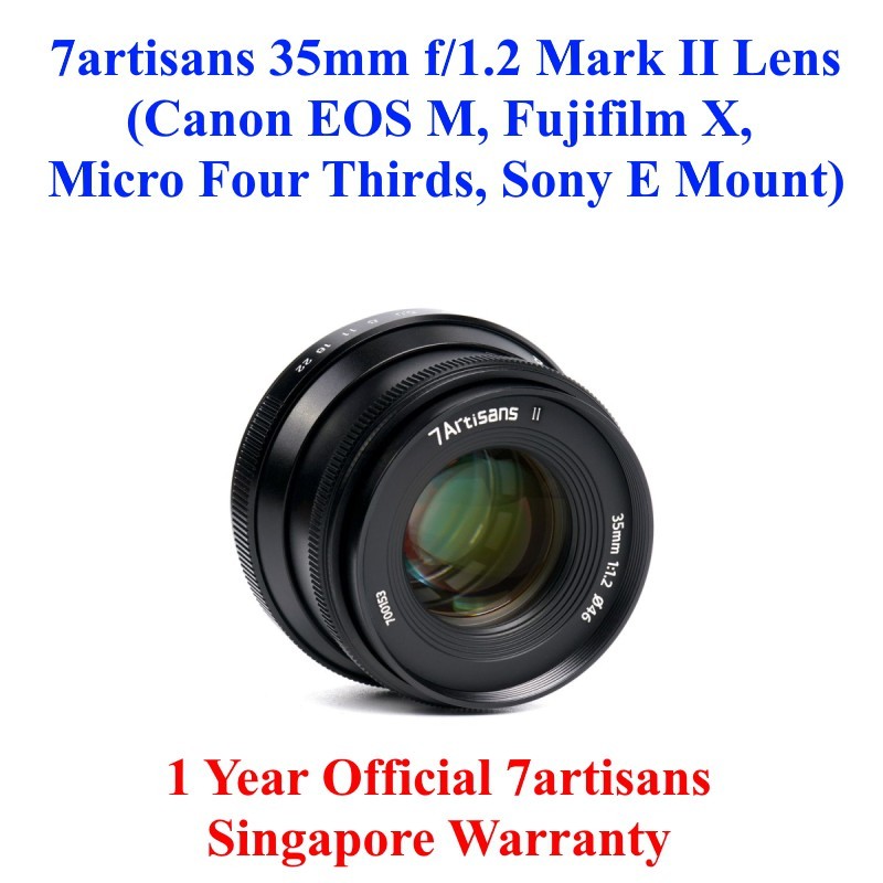 7Artisans 35mm F/1.2 II APS-C Lens (E / M / M43 / X / Mount)