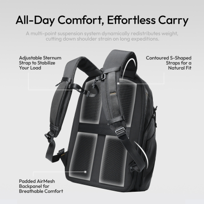 Ulanzi YY038 Urban Travel Backpack V2 22L Black (B222)