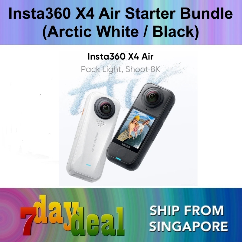 Insta360 X4 Air 360 8K Camera Starter Bundle (Arctic White / Black)