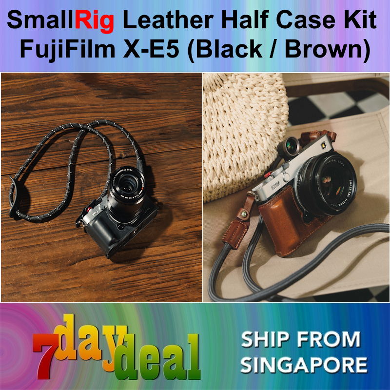 SmallRig Leather Half Case Kit for Fujifilm X-E5 (Black 5450 / Brown 5449)