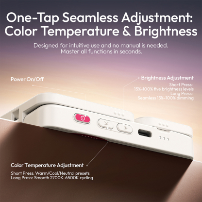 Ulanzi GL01 GlowUp Magnetic Fill Light (Black L288 / Pink L287 / White L212)