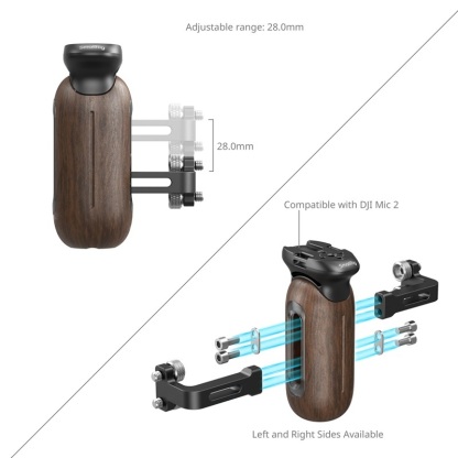 SmallRig Wooden Side Handle with 1/4"-20 Screws (5237)