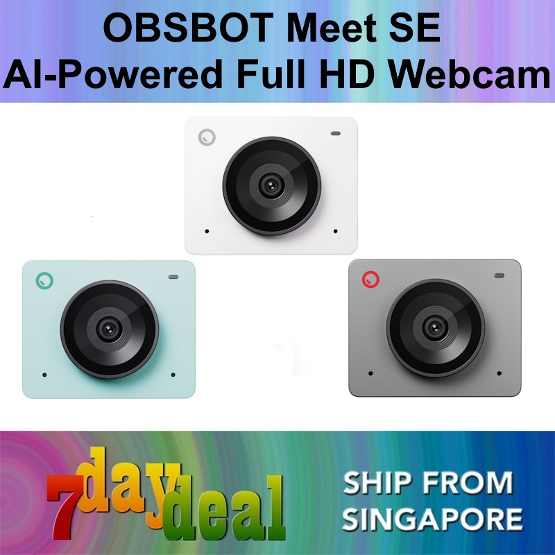 OBSBOT Meet SE AI-Powered Full HD Webcam (Aurora Green / Cloud White / Space Grey)