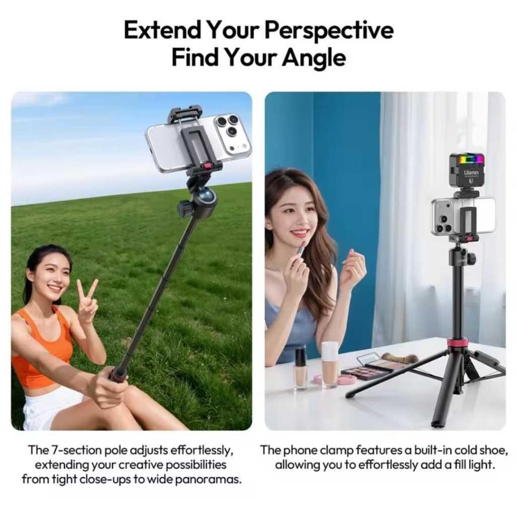 Ulanzi MT-44 B Auto Open Extendable Selfie Stick Tripod (S056)