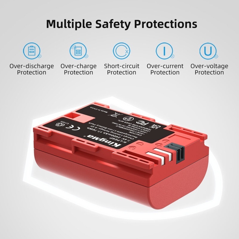 KingMa LP-E6P 2400mAh Battery / 2600mAh Battery with Type-C Port / Charger Kit (For Canon R5 / R5 II / R6 / R6 II / R7)