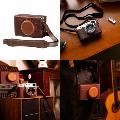 SmallRig Leather Case Kit for Fujifilm X100VI (Black 5622 / Brown 4558)