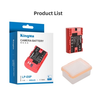 KingMa LP-E6P 2400mAh Battery (For Canon EOS R, R5, R5 II, R6)