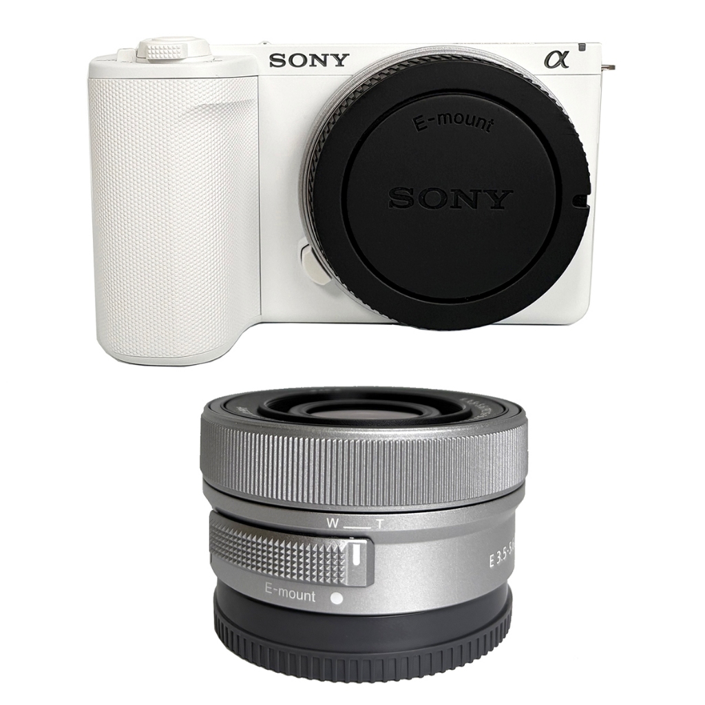 Sony ZV-E10 II Camera (Black / White) + 16-50mm Lens (Black / Silver)