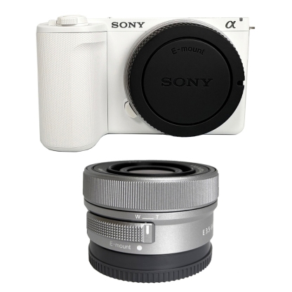 Sony ZV-E10 II Camera (Black / White) + 16-50mm Lens (Black / Silver)