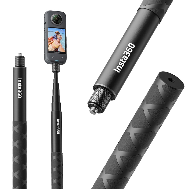5-in-1 Combo Kit: Selfie Stick / Bicycle, Wrist, Chest Strap / Tripod (Insta360 / DJI / GoPro / Ricoh / Akaso / Kandao)