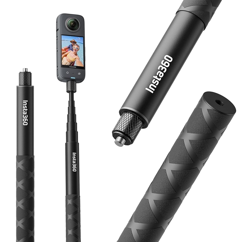 5-in-1 Combo Kit: Selfie Stick / Bicycle, Wrist, Chest Strap / Tripod (Insta360 / DJI / GoPro / Ricoh / Akaso / Kandao)