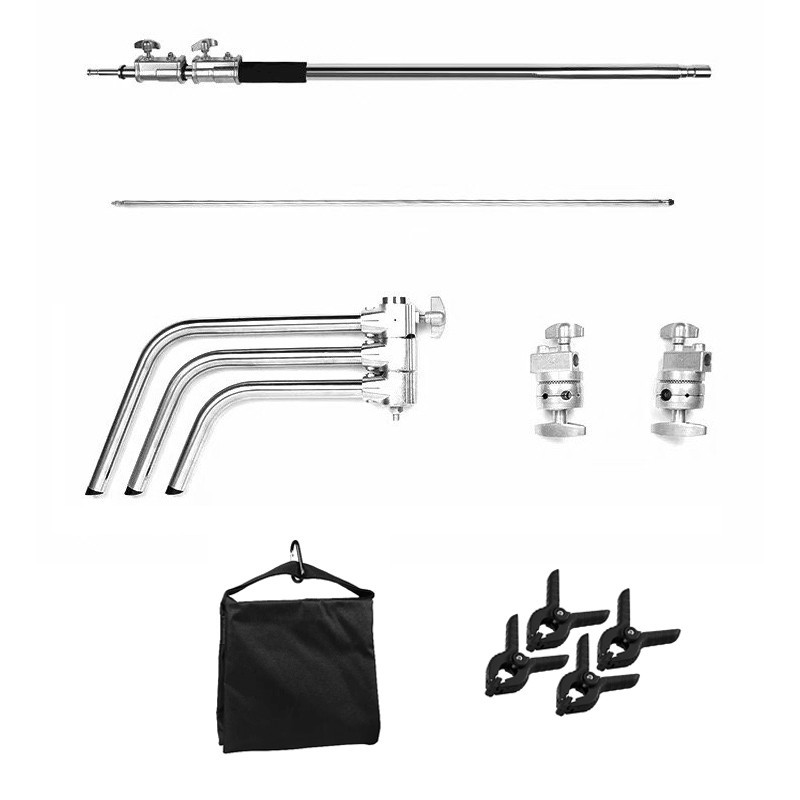HoliCRAFT C-Stand (3.3m) + Boom Arm (Stainless Steel & Heavy Duty C Stand)