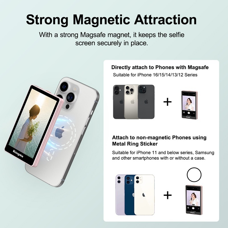 Kingma VL-PH02 Max Magnetic Vlog Selfie Monitor Screen (Black)