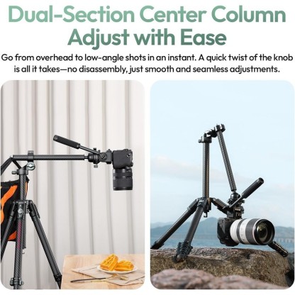 Ulanzi JJ06 GlideGo Overhead Carbon Fiber Video Travel Camera Tripod (T081)