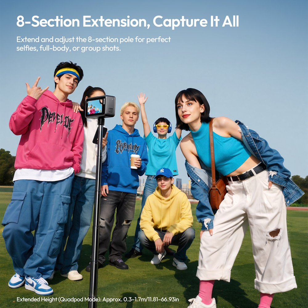 Ulanzi TT91 Auto-Open Tripod Selfie Extension Pole with 1/4" Mount (T192)