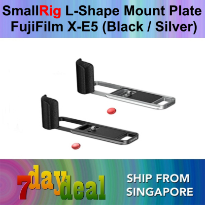 SmallRig L-Shaped Mount Plate with Silicone Handle for Fujifilm X-E5 (Black 5448 / Silver 5447)
