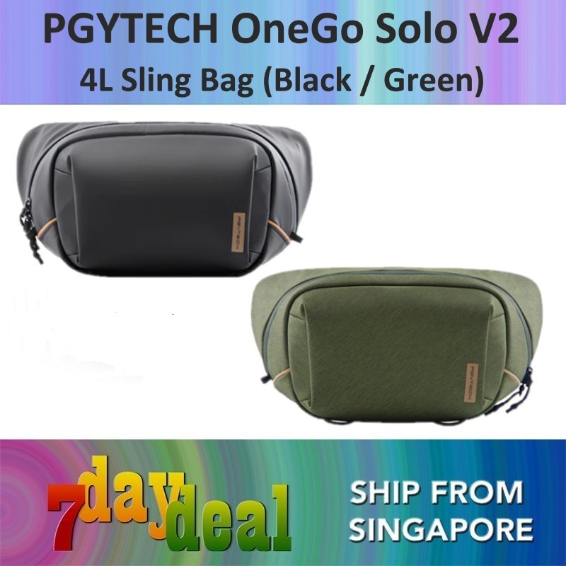PGYTECH OneGo Solo Sling Bag V2 4L (Black / Green)