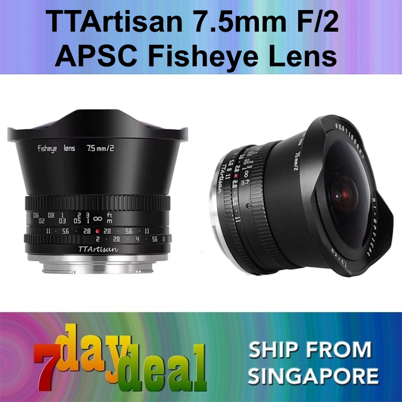 TTArtisan 7.5mm F/2 Fisheye APS-C Lens (E / RF / X Mount) – 7daydeal