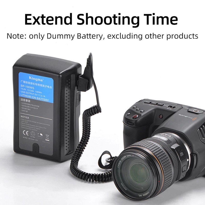 KingMa D-TAP to Dummy Battery (Fully Decoded For Canon LP-E17)