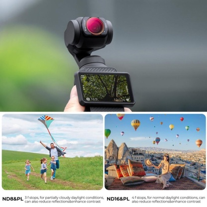 K&F 2 in 1 Filter (ND3/4/5/6 + CPL) Kit (For DJI OSMO Pocket 3)