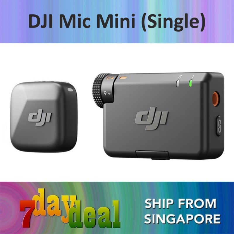 DJI Mic Mini Single / Dual 2-Person Compact Wireless Microphone System for Camera & Smartphone (2.4 GHz)