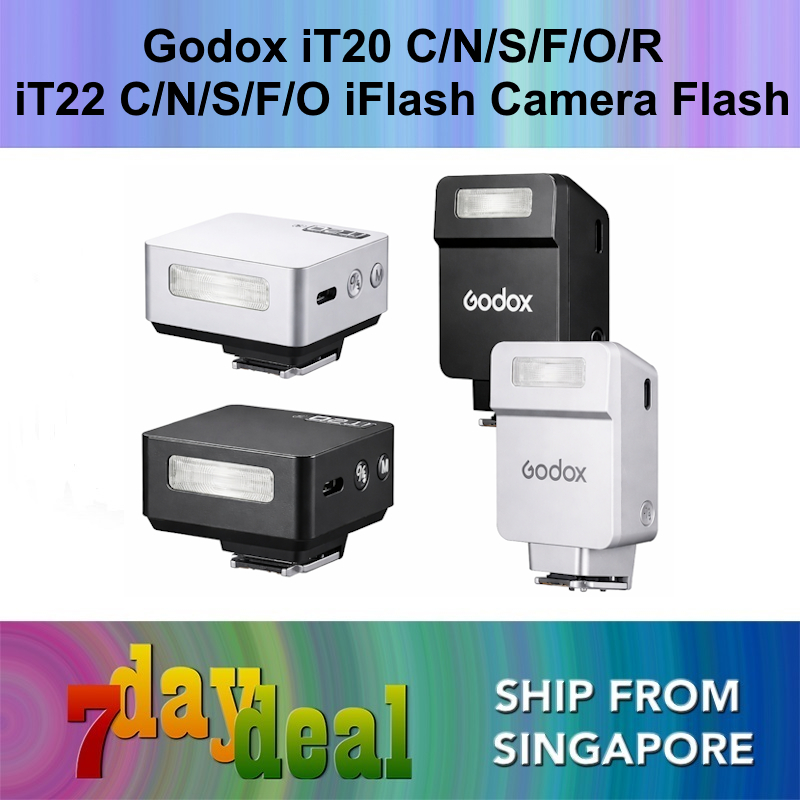 Godox iT20 C/N/S/F/O/R or iT22 C/N/S/F/O iFlash Camera Flash (Canon / Fujifilm / Nikon / Olypmus Panasonic / Ricoh / Sony)