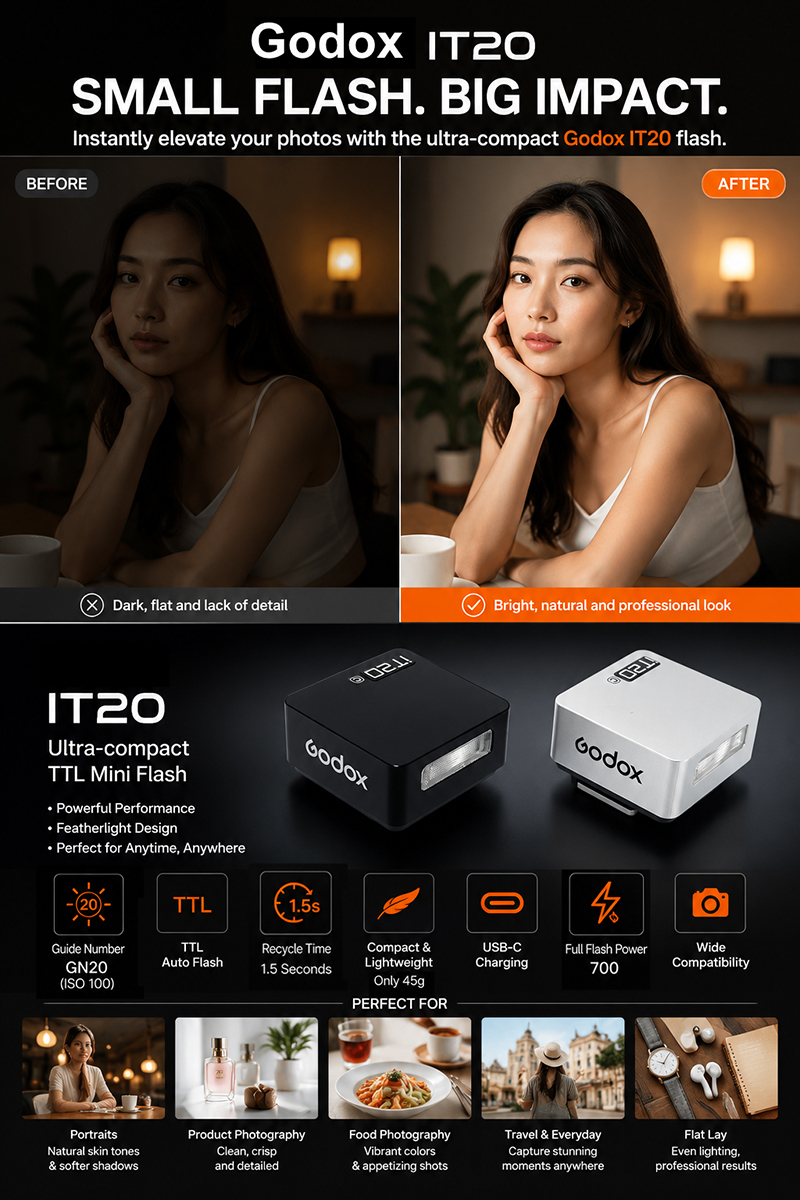 Godox iT20 / iT22 TTL iFlash Camera Flash (C / F / N / O / P / R / S)-7daydeal