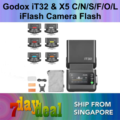 Godox iT32 & X5 iFlash Camera Flash + Trigger System (Canon / Fujifilm / Leica / Nikon / Olympus / Sony)