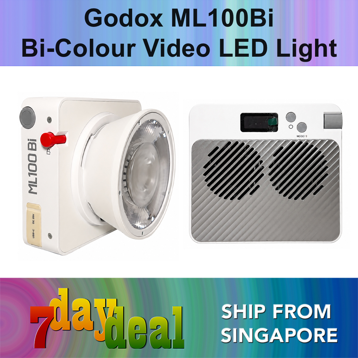 Godox ML100Bi Bi-Color Portable Video LED Light