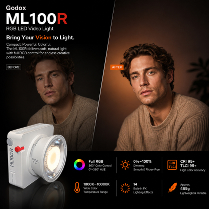 Godox ML100R RGB Full Colour Portable Video LED Light