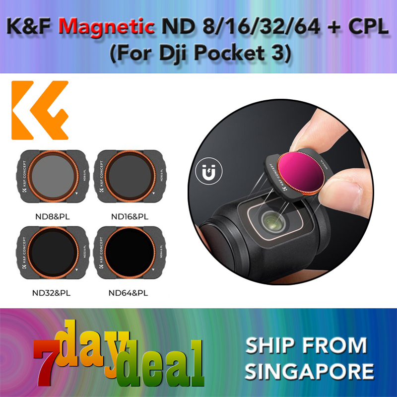 K&F Magnetic 2-in-1 ND3/4/5/6 + CPL Filter (For DJI Osmo Pocket 3)