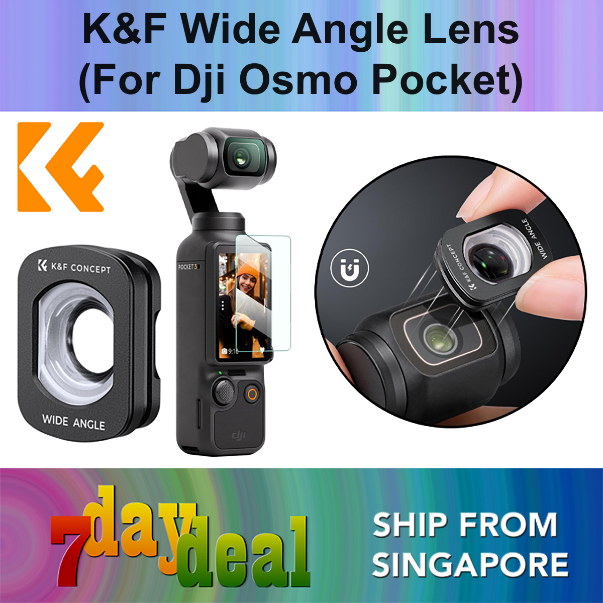 K&F Magnetic Wide Angle Filter (For DJI Osmo Pocket 3 / Pocket 4)