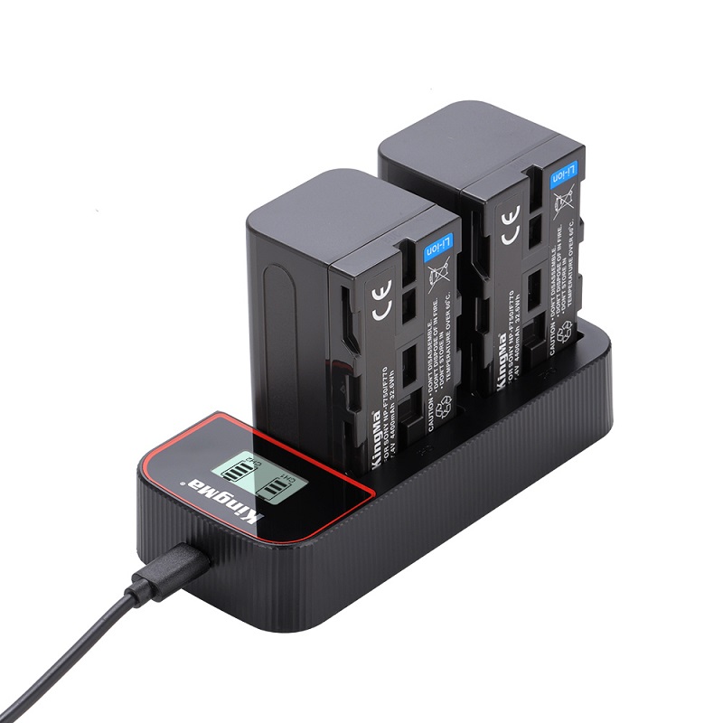 KingMa NP-F970 / NP-F750 / NP-F550 Battery (2 pcs) + Dual Slot USB Charger Kit (For Sony)