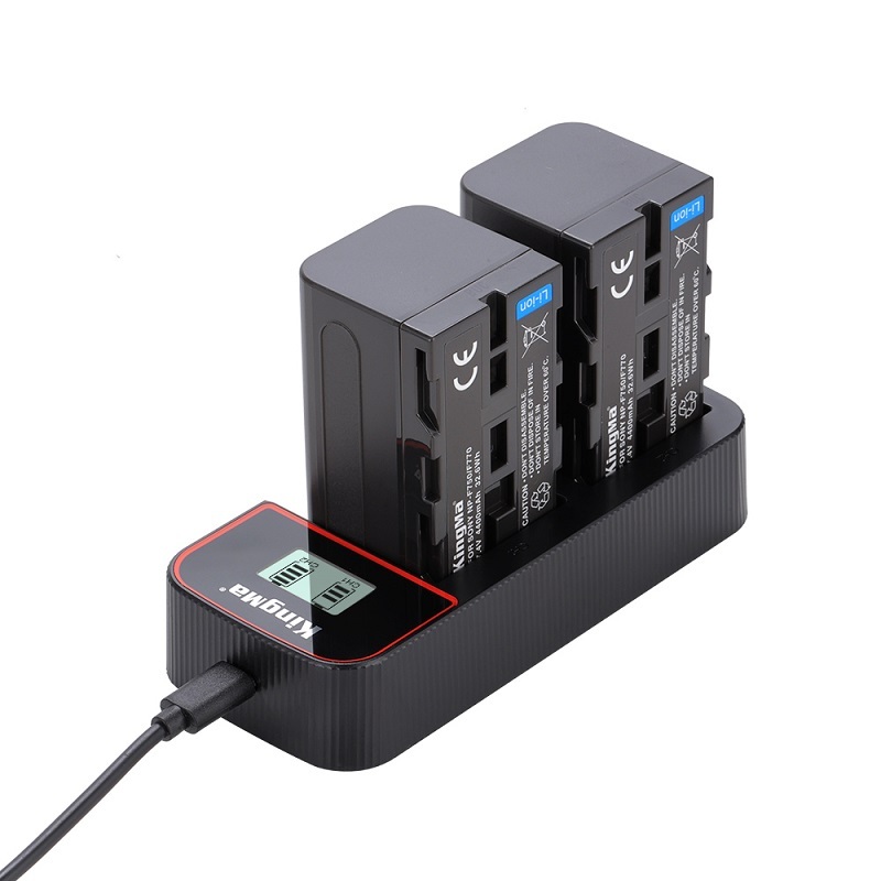 KingMa NP-F970 / NP-F750 / NP-F550 Battery (2 pcs) + Dual Slot USB Charger Kit (For Sony)