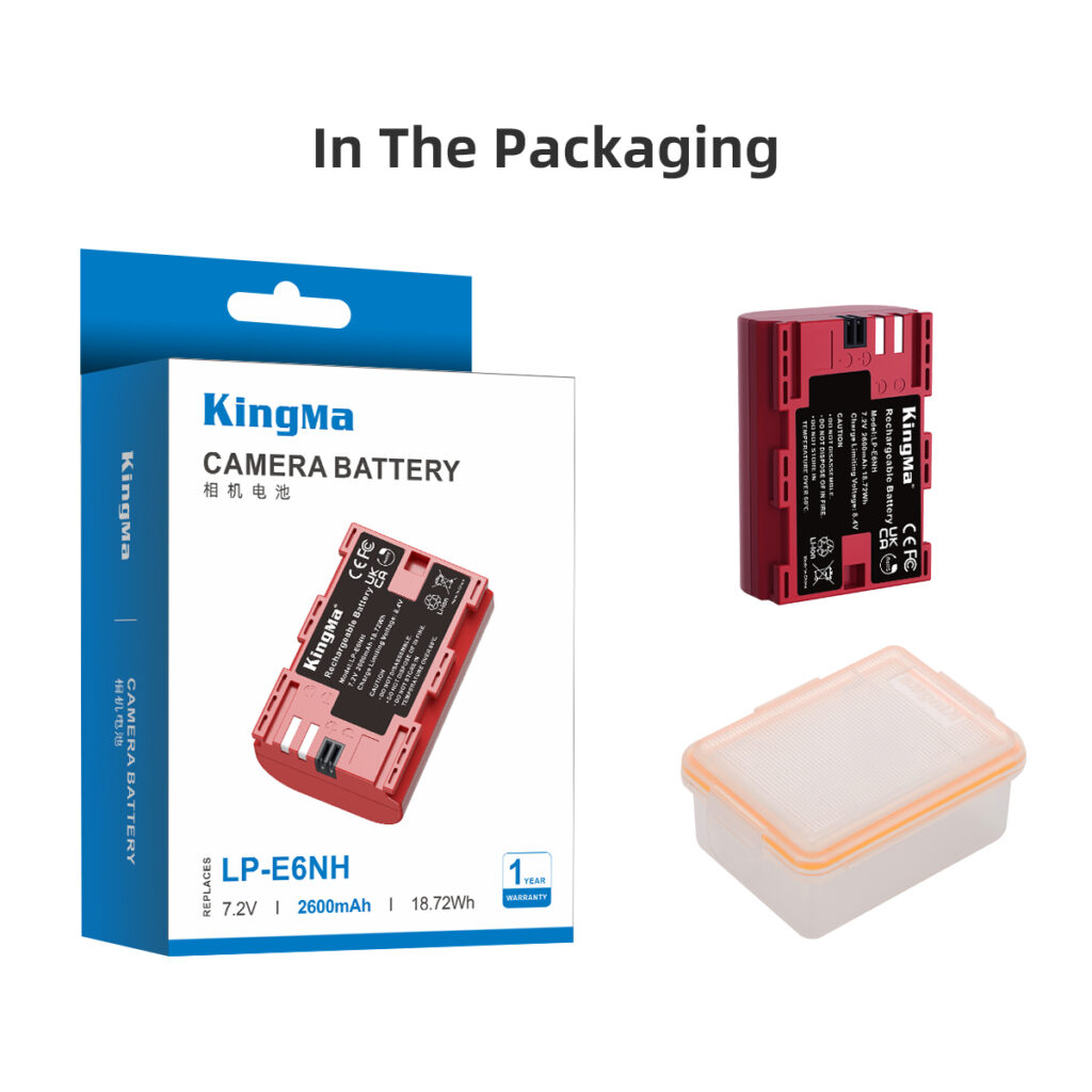 KingMa LP-E6NH 2600mAh Battery / Battery with Type-C Port / 2400mAh Battery Charger Kit (For Canon LP-E6 / LP-E6N)