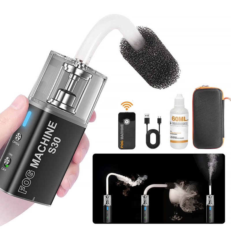 LENSGO HANDHELD FOG MACHINE - Smoke S30 (Dry Ice Effects for Photography, Videography, Filming)