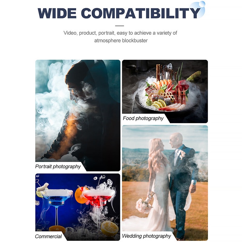 LENSGO HANDHELD FOG MACHINE - Smoke S30 (Dry Ice Effects for Photography, Videography, Filming)