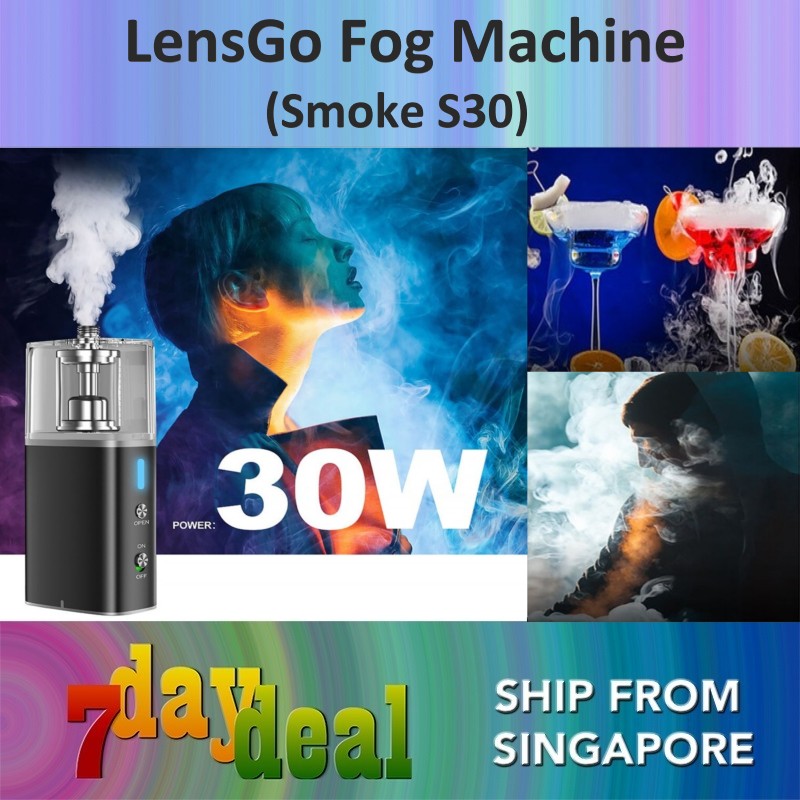 LENSGO HANDHELD FOG MACHINE - Smoke S30 (Dry Ice Effects for Photography, Videography, Filming)