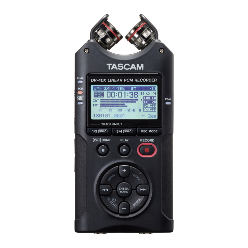 Tascam DR-40X Four Track Digital Audio Recorder and USB Audio Interface (DR40X)