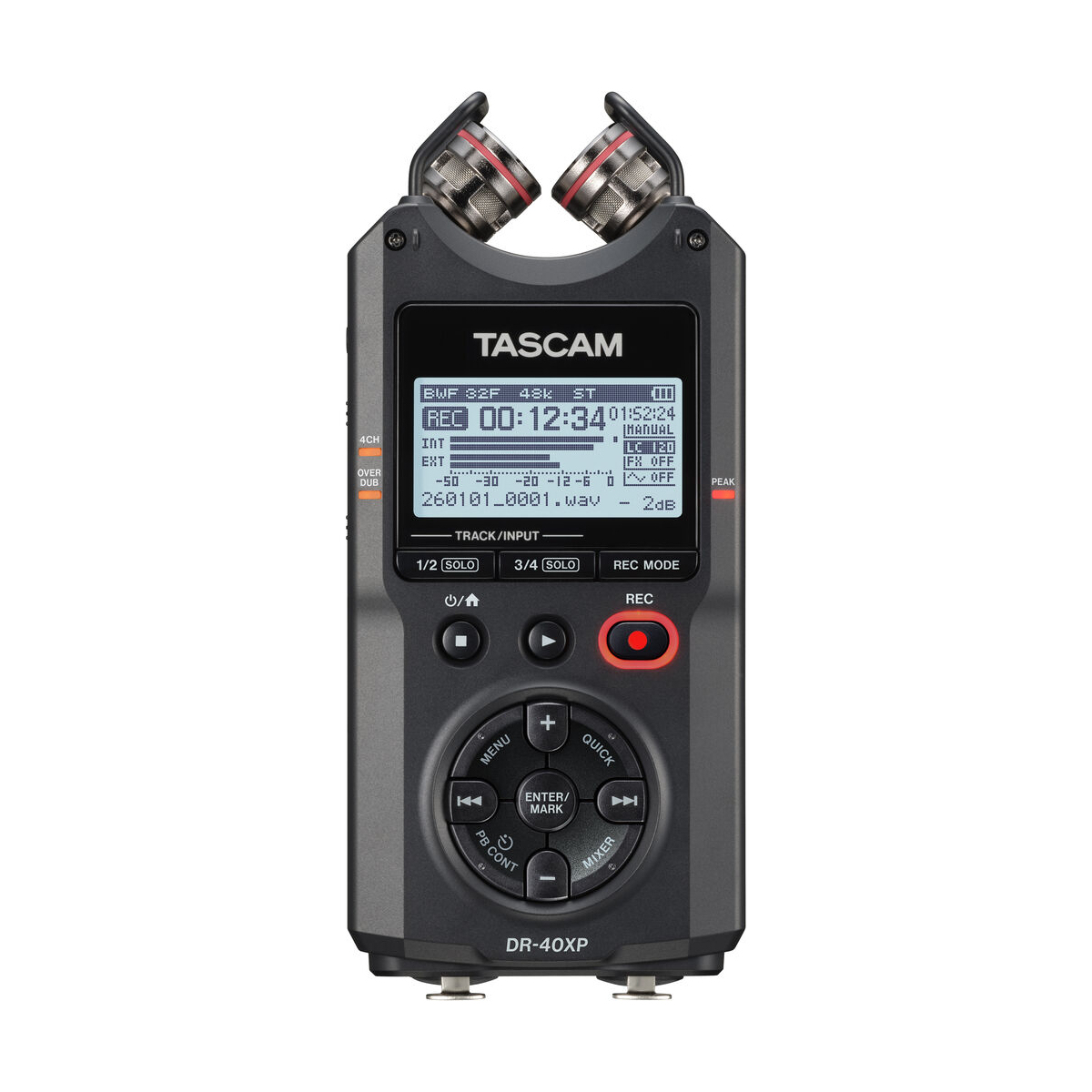 Tascam DR-40X Four Track Digital Audio Recorder and USB Audio Interface (DR40X)