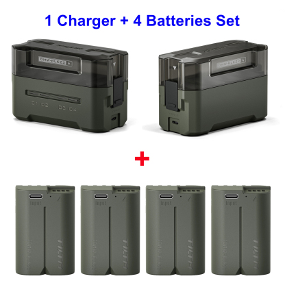 TILTA Portable Charging Station (4 Channel Charger) - LP-E6 / LP-E6P / NP-W235 / EN-EL15 / EN-EL15C / BLK22 / NP-FZ100