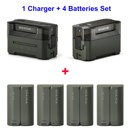 TILTA Portable Charging Station (4 Channel Charger) - LP-E6 / LP-E6P / NP-W235 / EN-EL15 / EN-EL15C / BLK22 / NP-FZ100
