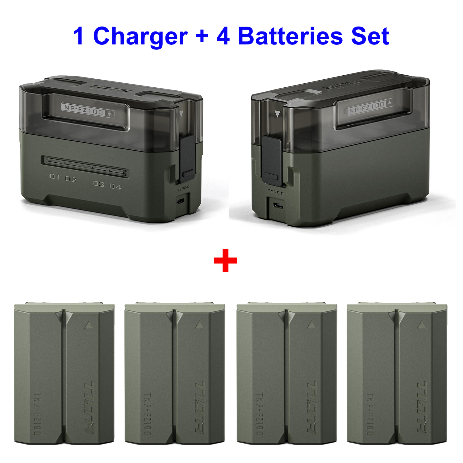 TILTA Portable Charging Station (4 Channel Charger) - LP-E6 / LP-E6P / NP-W235 / EN-EL15 / EN-EL15C / BLK22 / NP-FZ100
