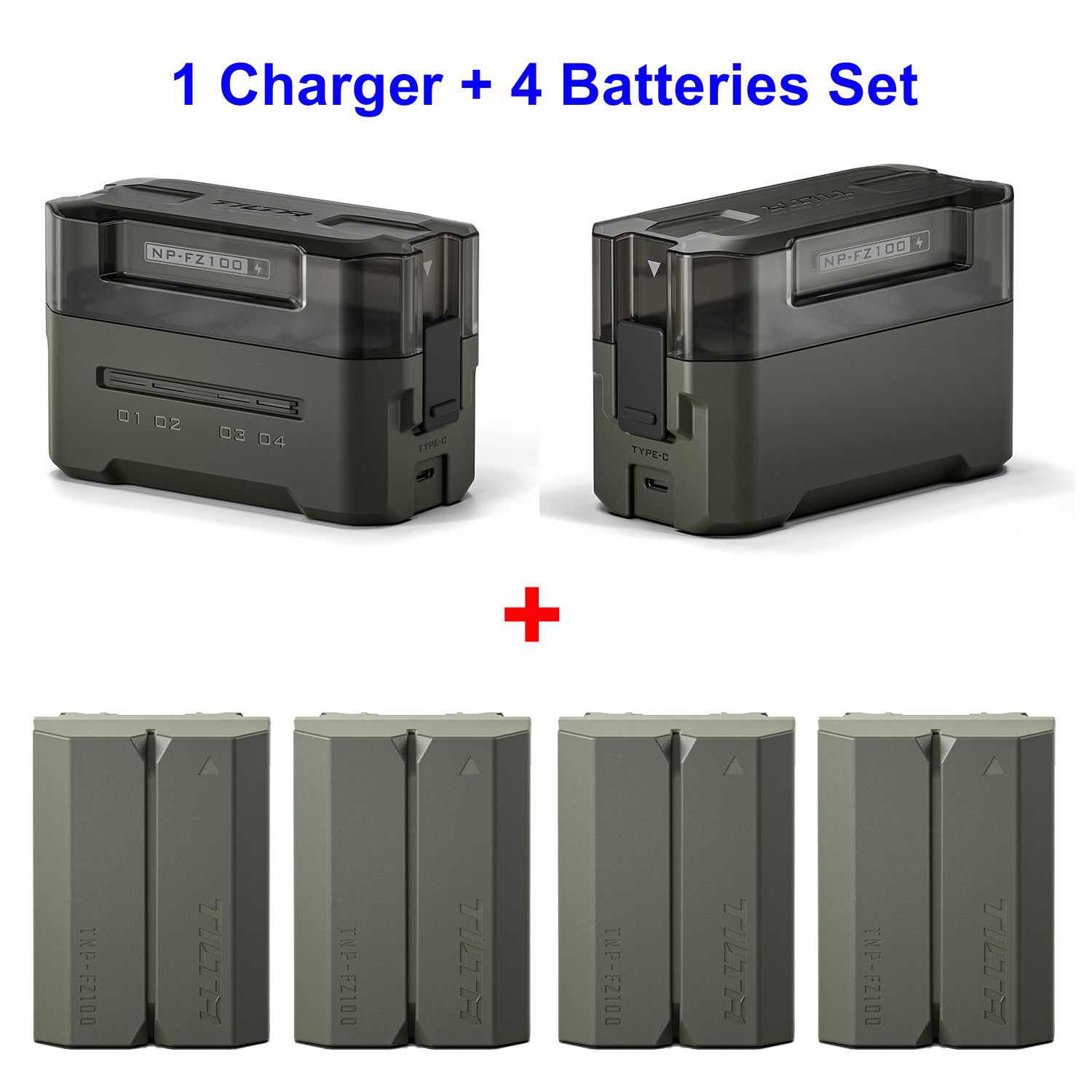 TILTA Portable Charging Station (4 Channel Charger) - LP-E6 / LP-E6P / NP-W235 / EN-EL15 / EN-EL15C / BLK22 / NP-FZ100