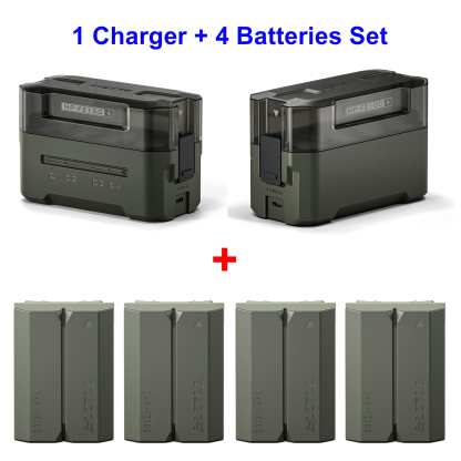 TILTA Portable Charging Station (4 Channel Charger) - LP-E6 / LP-E6P / NP-W235 / EN-EL15 / EN-EL15C / BLK22 / NP-FZ100
